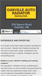 Mobile Screenshot of oakvilleradiator.com